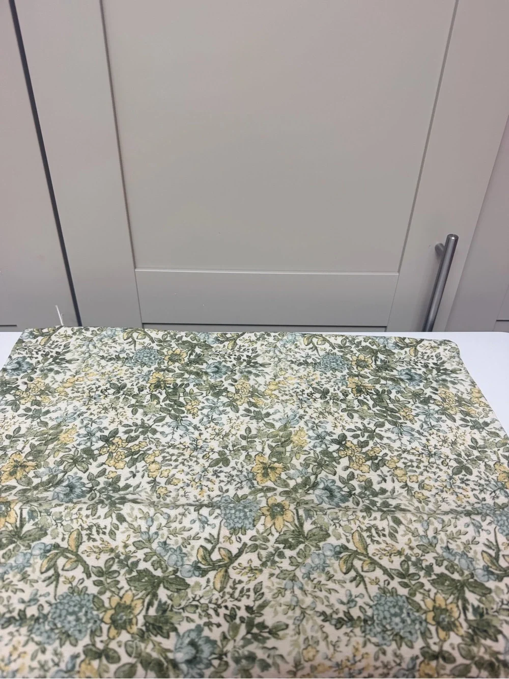 West Elm Green and Cream Floral Wall Tapestry